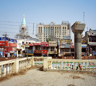 Metro construction site, Gurgaon, 2008